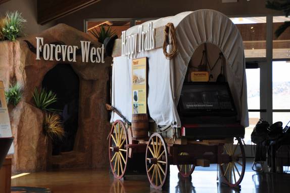 Exposição no excelente Centro de Boas Vindas do Wyoming, nos Estados Unidos